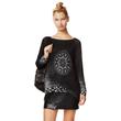 Desigual 17WWJFB3 2000 Női fekete hosszú ujjú mintás tunika Desigual 17WWJFB3 2000 Női fekete hosszú ujjú mintás tunika