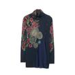 Desigual 17WWJFE2 5001 Női Sötétkék virág mintás kötött garbó Desigual 17WWJFE2 5001 Női Sötétkék virág mintás kötött garbó