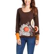 Desigual 48T2522 6009 Barna mintás női felső Desigual 48T2522 6009 Barna mintás női felső