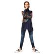 Desigual 17WWJFE2 5001 Női Sötétkék virág mintás kötött garbó Desigual 17WWJFE2 5001 Női Sötétkék virág mintás kötött garbó