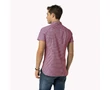 Tommy Slim Fit 0887828384 602 Piros férfi kockás rövid ujjú ing Méret: M
