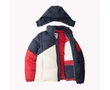 Tommy Hilfiger Denim DM0DM01181 901 Férfi Kék-fehér-piros vízlepergetős pufi télikabát