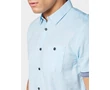 Tom Tailor 1010109 XX 10 17098 Férfi regular fit világoskék mintás rövid ujjú ing Méret: XXL