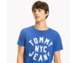 Tommy Hilfiger DM0DM04148 407 kék feliratos férfi póló Méret: XL