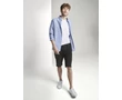 Tom Tailor Férfi Josh regular-slim fekete farmer bermuda