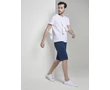 Tom Tailor 1016281 XX 10 21908 Férfi Josh négyzetmintás kék bermuda övvel