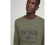 Tom Tailor Férfi khaki hosszú ujjú póló