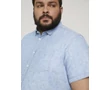Tom Tailor Férfi kék rövid ujjú lenvászon ing
