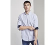 Tom Tailor 1014473 XX 10 20168 Férfi fekete-kék pöttyös fehér ing Méret: XL