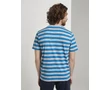 Tom Tailor 1016904 XX 10 21808 Férfi kék csíkos póló Méret: XL