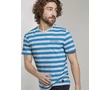 Tom Tailor 1016904 XX 10 21808 Férfi kék csíkos póló Méret: XL
