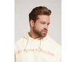 Tom Tailor Férfi soft buttercream kapucnis pulóver