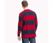 Tommy Hilfiger DM0DM05152 002 Férfi sötékék-piros fehér galléros hosszú ujjú póló