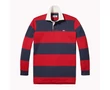 Tommy Hilfiger DM0DM05152 002 Férfi sötékék-piros fehér galléros hosszú ujjú póló