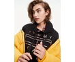 Tommy Hilfiger DW0DW07122 BBU Női fekete kapucnis pulóver Méret: M