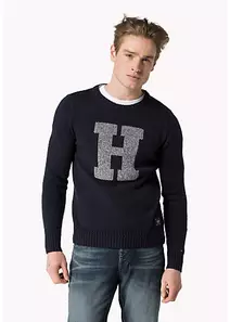 Tommy Hilfiger Férfi sötétkék pulóverek