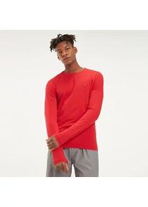 Tommy Hilfiger Férfi piros hosszú ujjú pólók