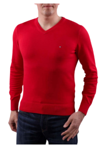 Tommy Hilfiger Férfi piros pulóverek