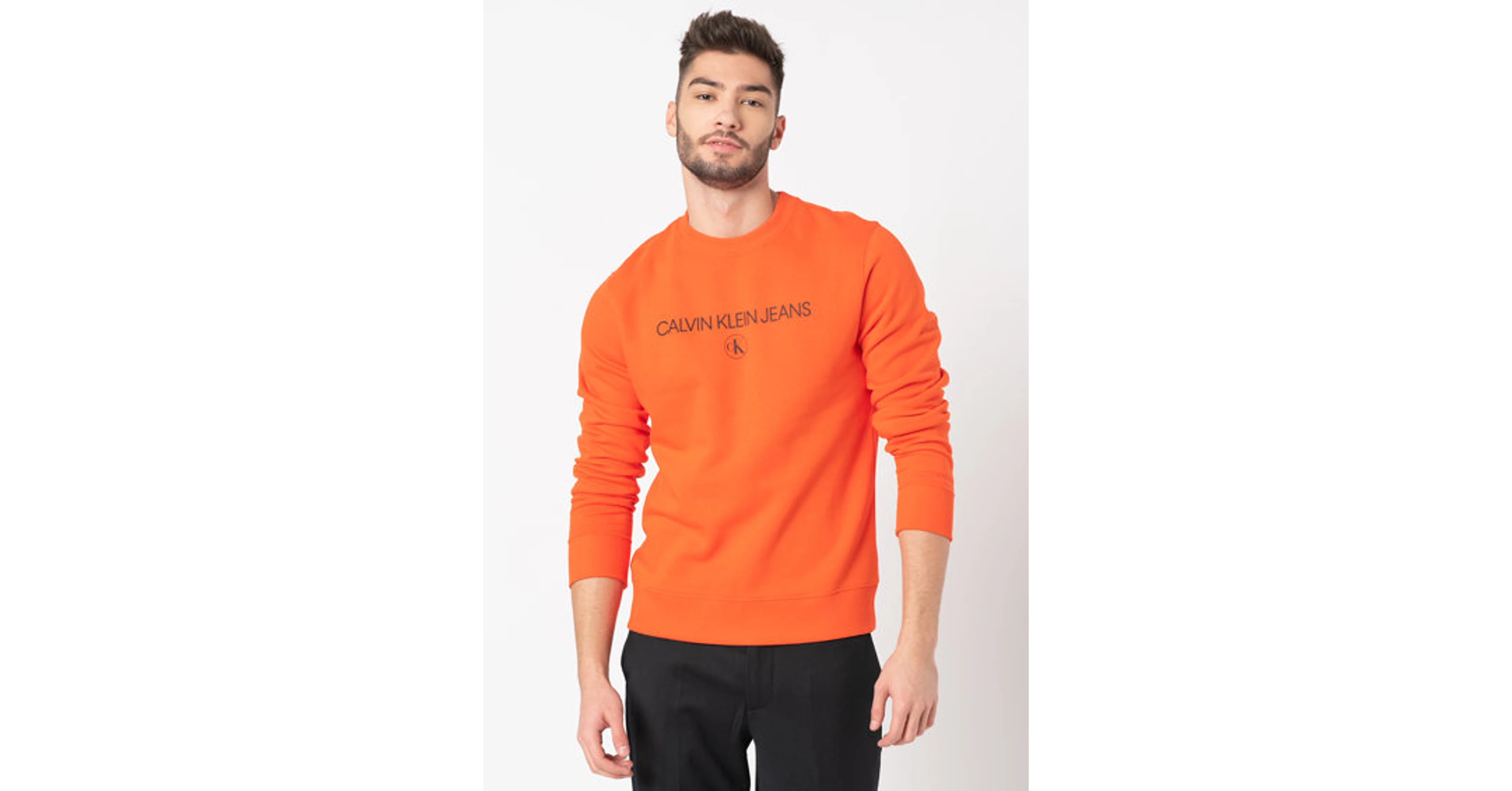 Calvin Klein Férfi narancssárga pulóver adrenalinstore