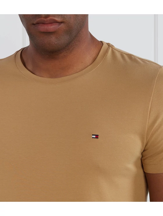 Tommy Hilfiger Férfi világosbarna rövid ujjú póló adrenalinstore