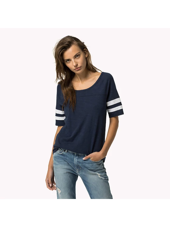 Tommy Hilfiger Női sötétkék felsők, blúzok és trikók