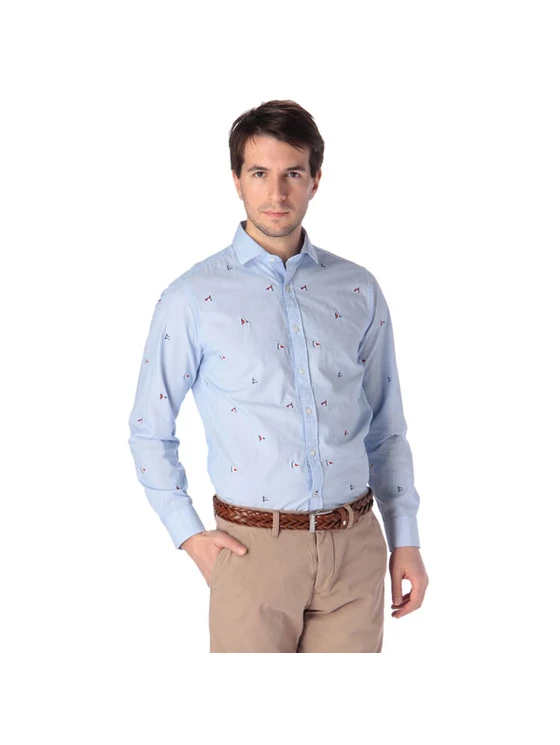 Tommy Hilfiger Férfi kék ingek