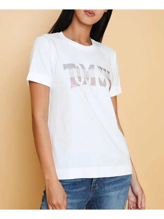Tommy Hilfiger Női fehér felsők, blúzok és trikók