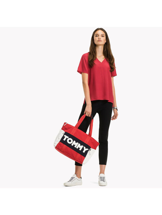 Tommy Hilfiger Női piros felsők, blúzok és trikók