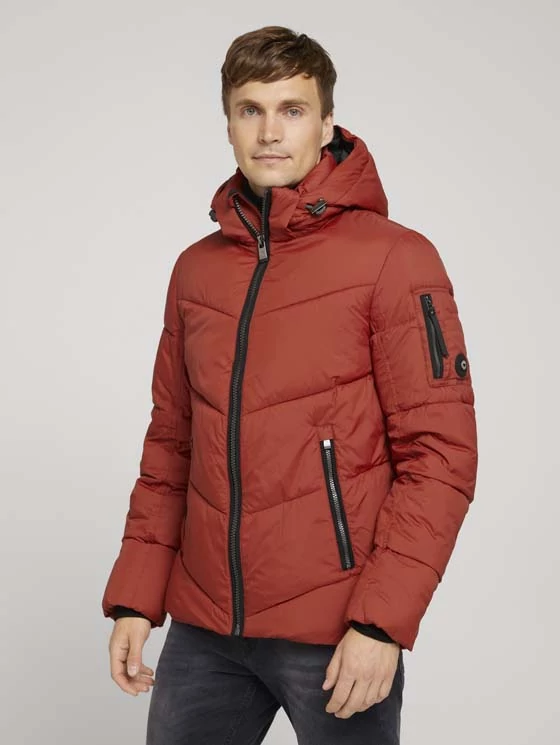 Tom Tailor Férfi terrakotta téli kabátok