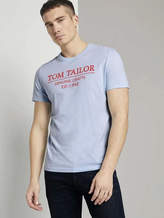 Tom Tailor Férfi világoskék pólók