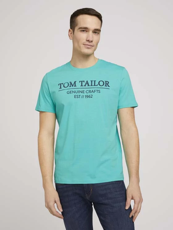 Tom Tailor Férfi türkiz rövid ujjú póló