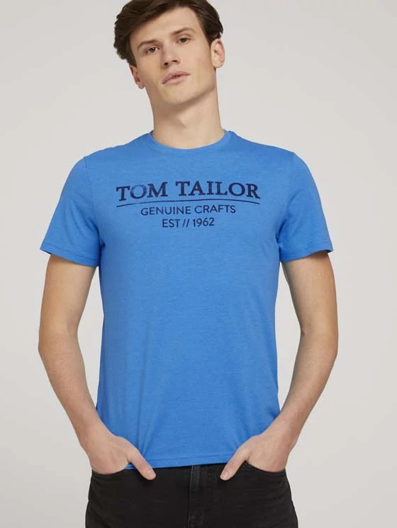 Tom Tailor Férfi kék rövid ujjú póló