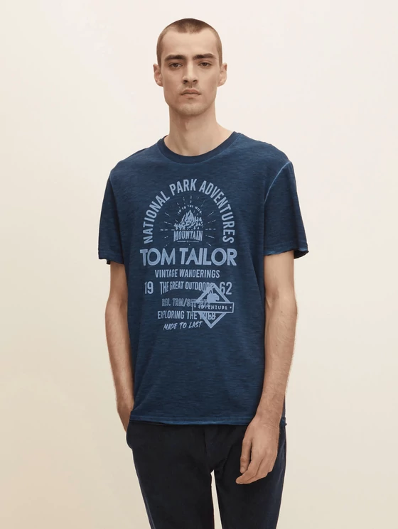 Tom Tailor Férfi sötétkék pólók