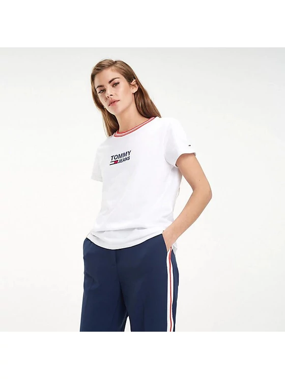 Tommy Hilfiger Női fehér felsők, blúzok és trikók