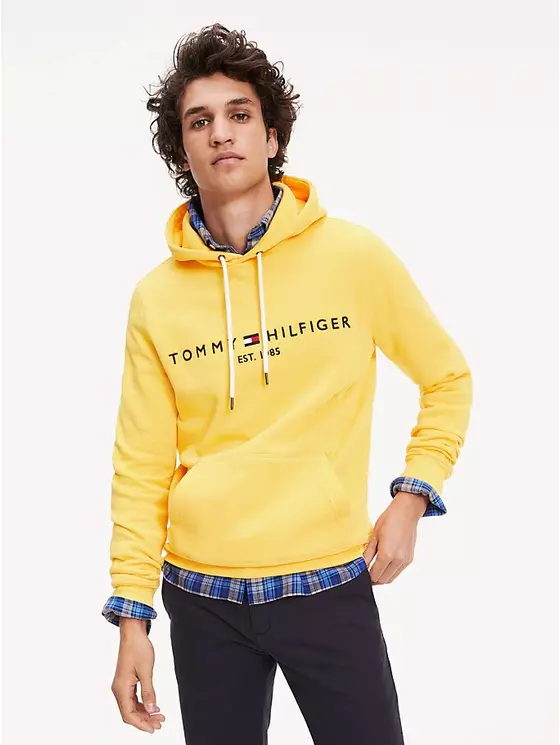 Tommy Hilfiger Férfi sárga pulóverek