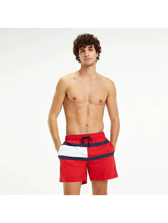 Tommy Hilfiger Férfi piros úszónadrágok