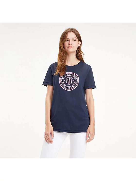 Tommy Hilfiger Női sötétkék felsők, blúzok és trikók