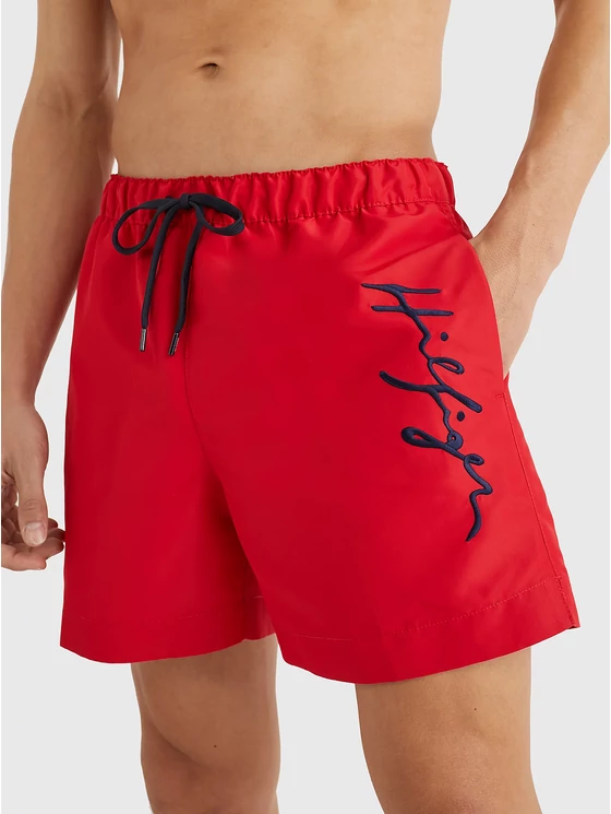 Tommy Hilfiger Férfi piros úszónadrágok